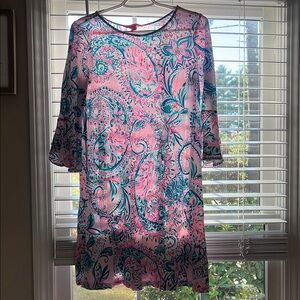 Lilly Pulitzer Pink and Blue Paisley Dress